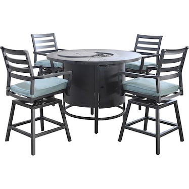 Hudson 5 Piece Outdoor Fire Pit Set