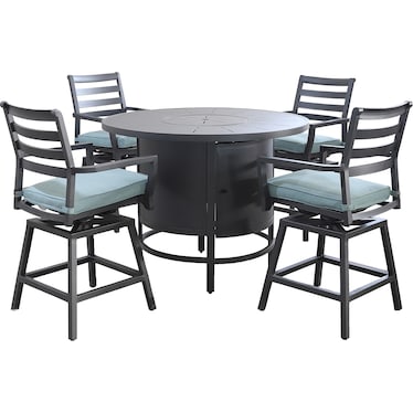 Hudson 5 Piece Outdoor Fire Pit Set