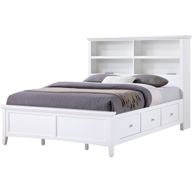 Spencer 2 Full Bookcase Storage Bed