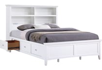 Spencer 2 Queen Bookcase Storage Bed