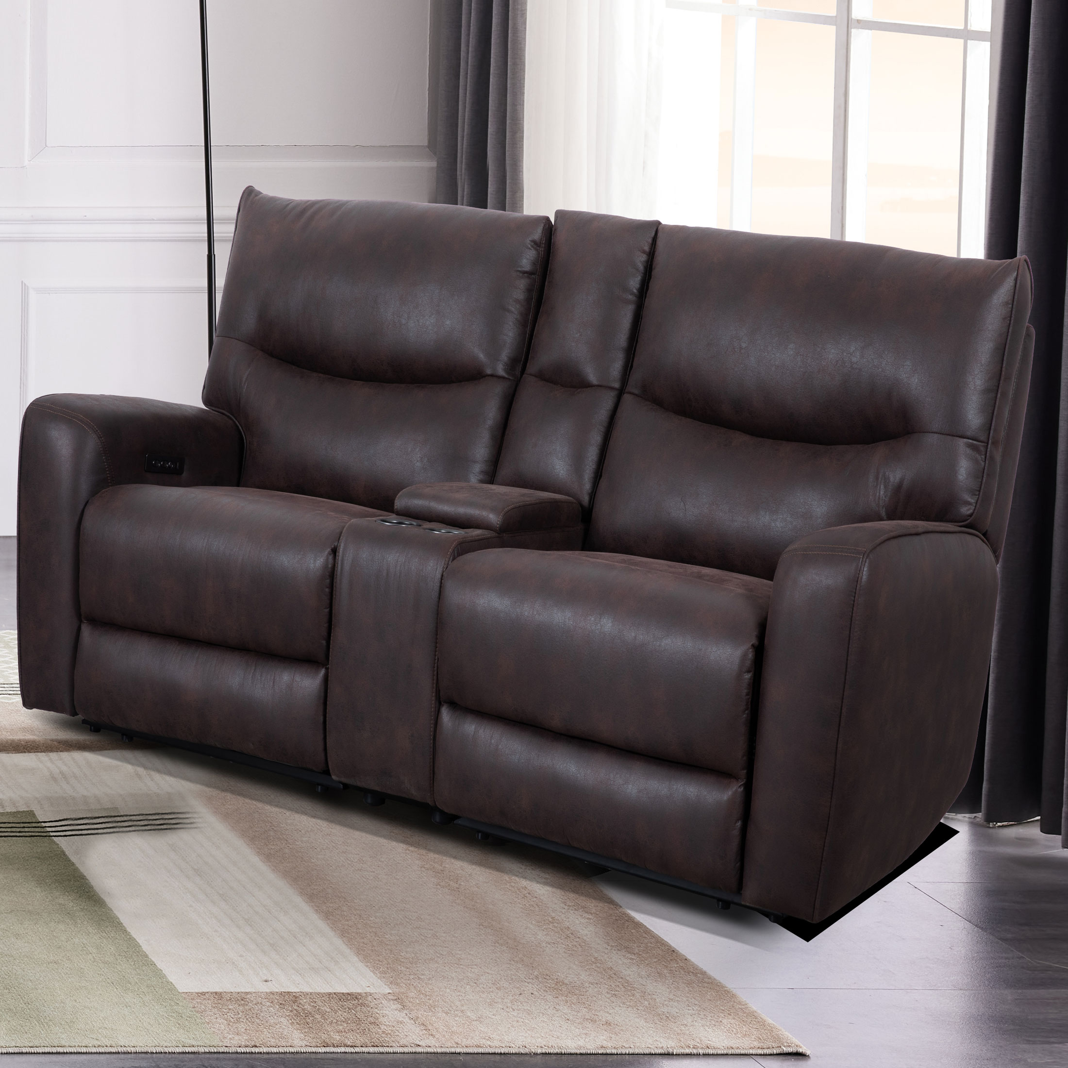 Plymouth Power Loveseat With Console