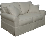  white loveseat   