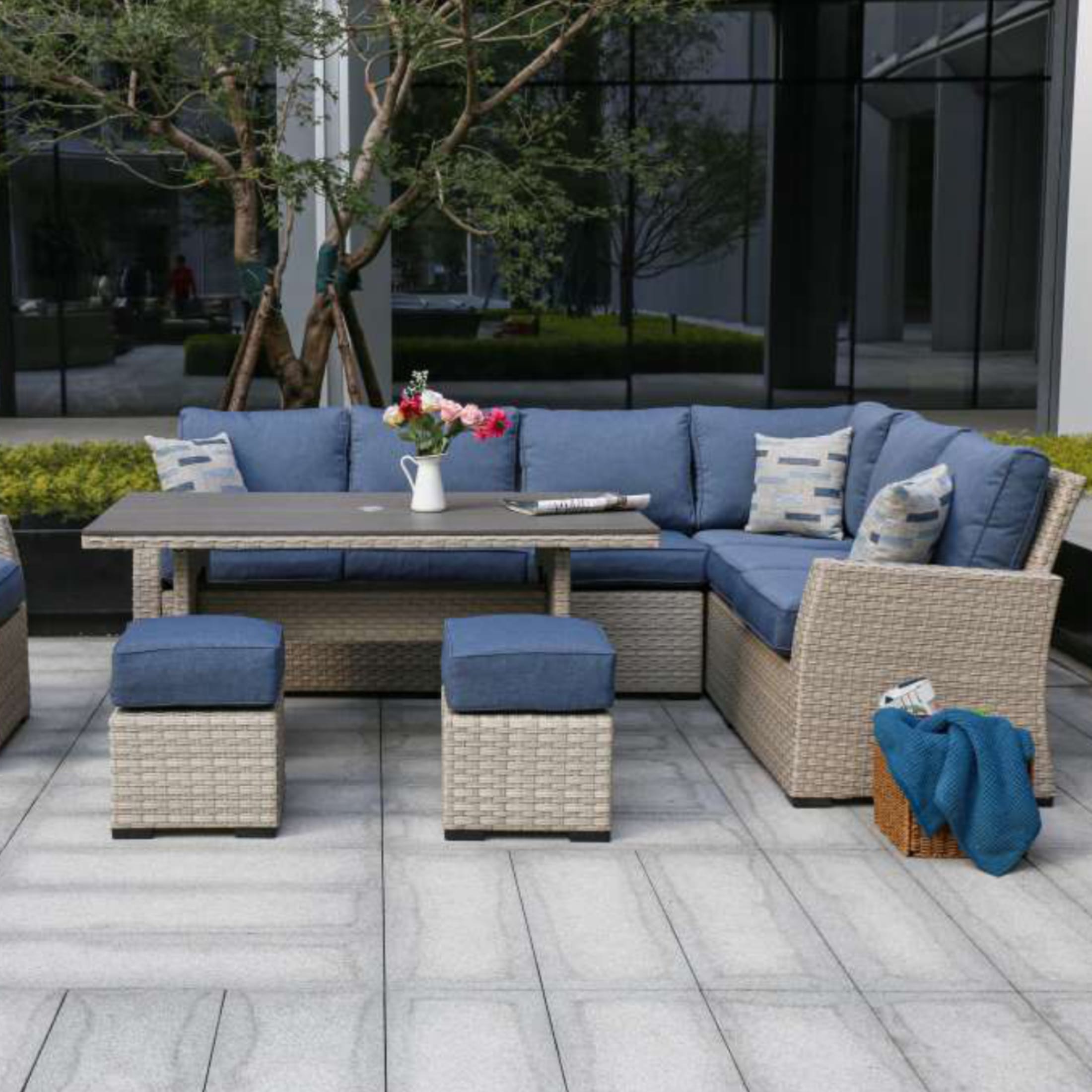 Trout 5 Piece Outdoor Banquette