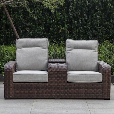 Outdoor Loveseat With Console