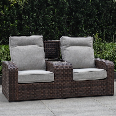 Outdoor Loveseat With Console