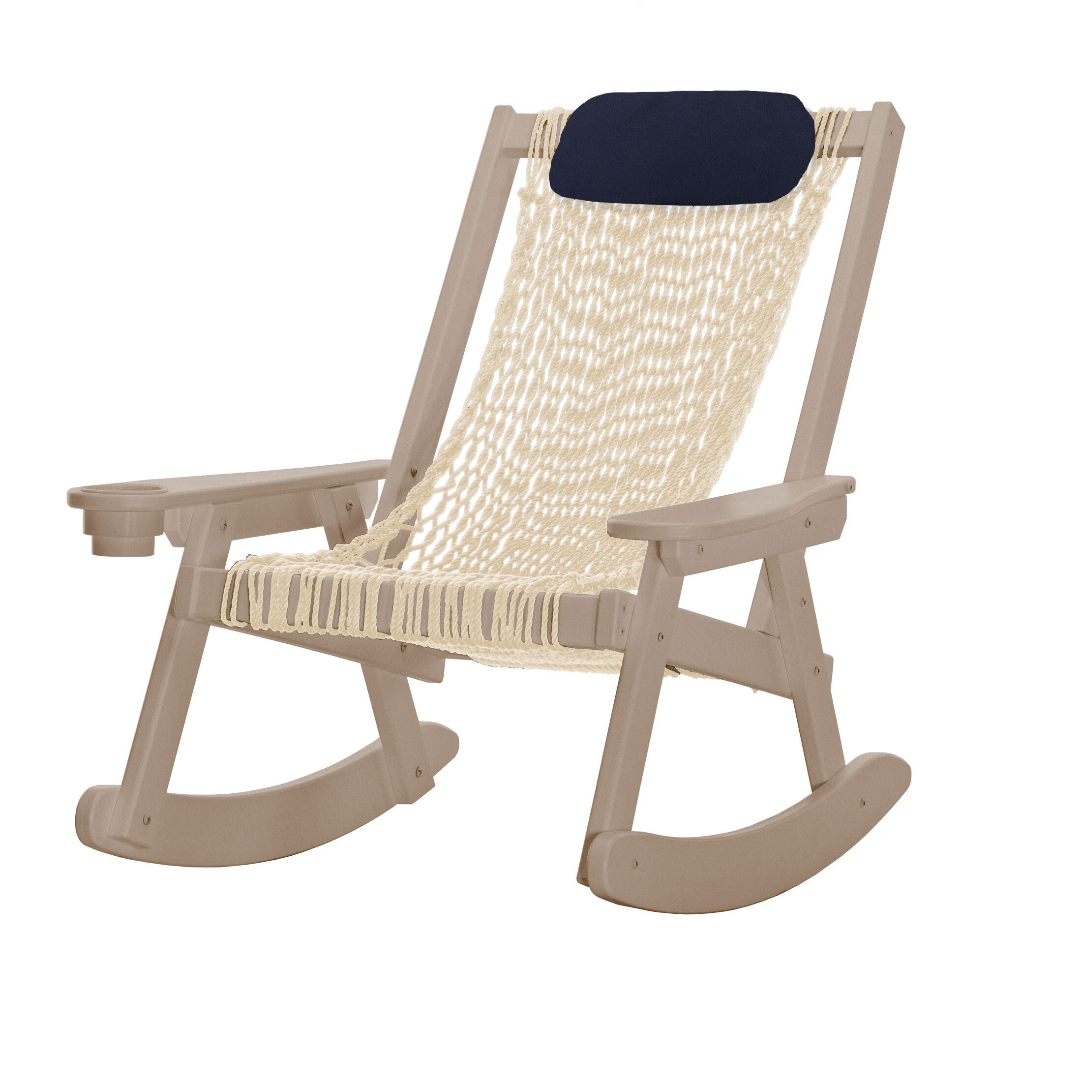 Beige rope rocking chair sale