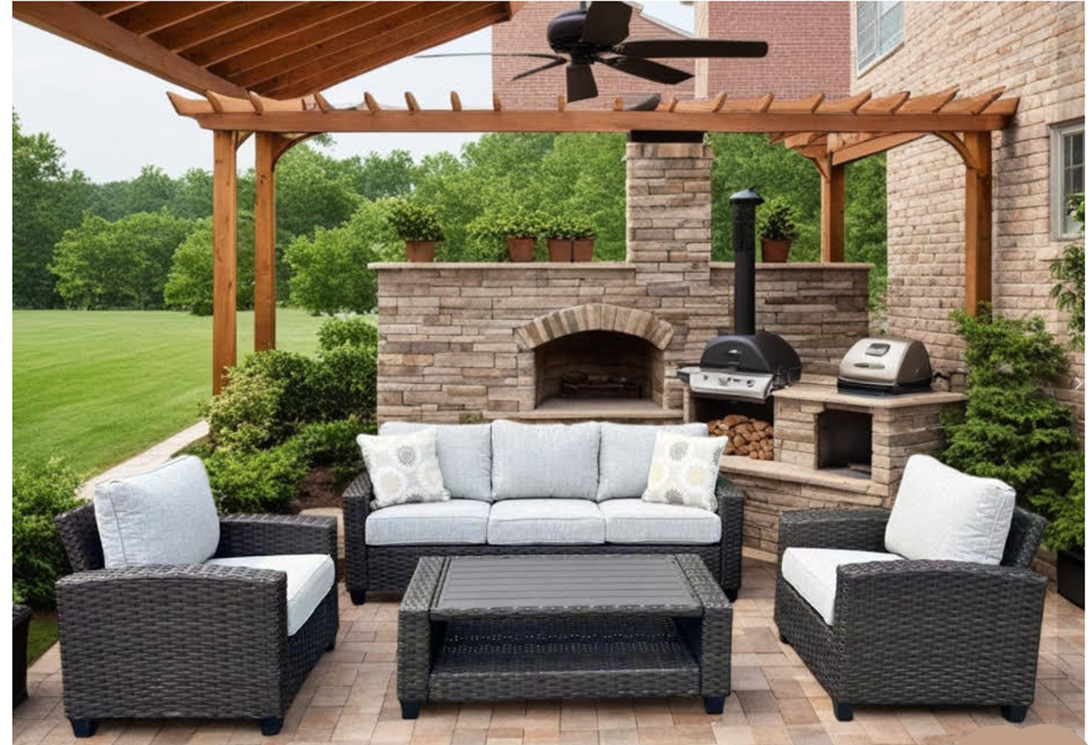 Cenels Island 4 Piece Outdoor Set