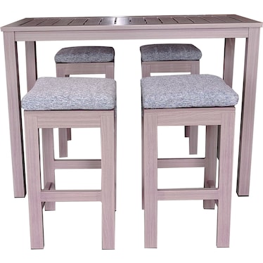 Outdoor Pub Table & 4 Stools