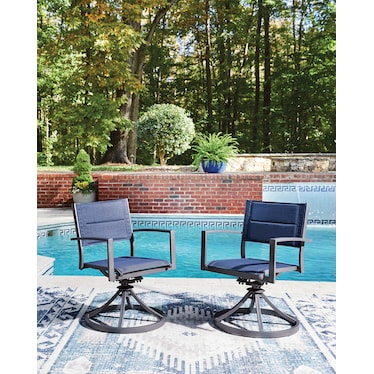 Point Bonita Outdoor Swivel Dining Chairs/2
