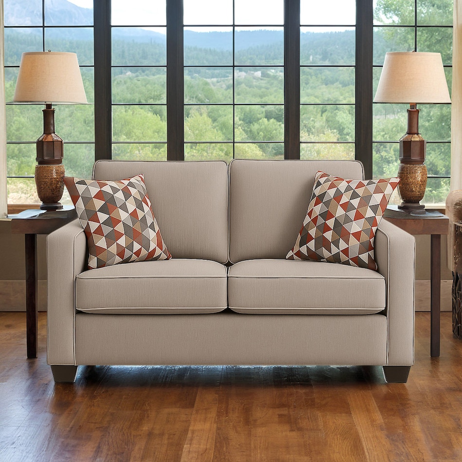 cl brown loveseat cl  
