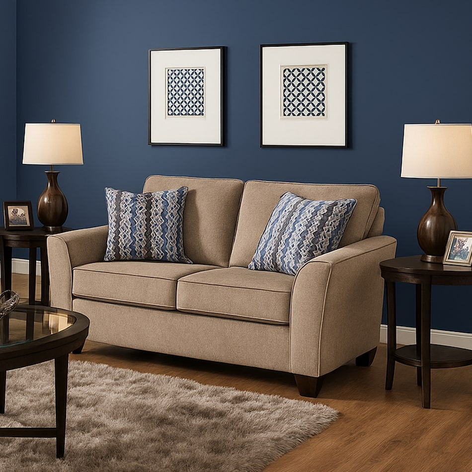 cl brown loveseat cl  
