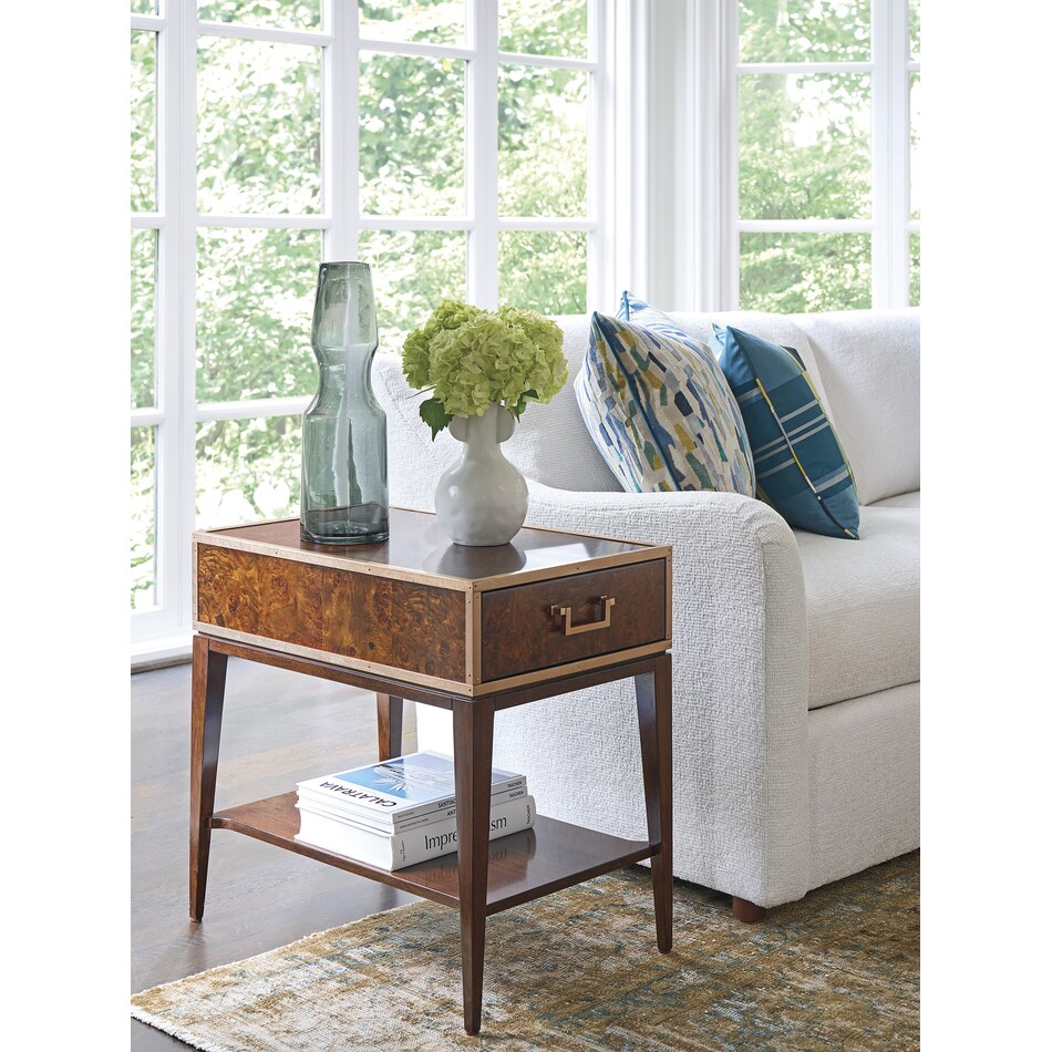  brown occasional tables all   