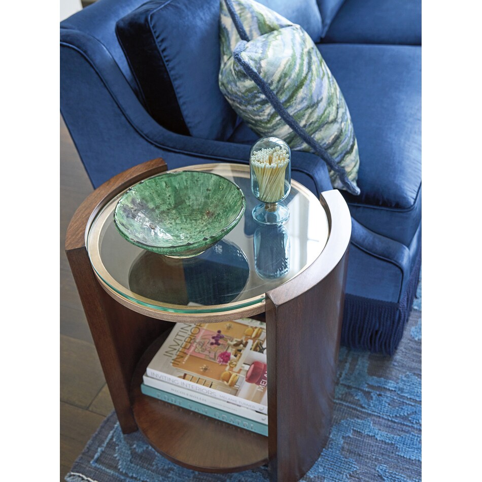  brown occasional tables all   