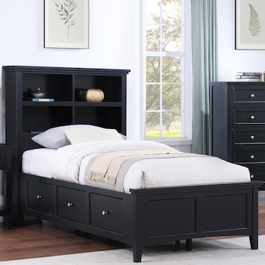 Spencer 2 Twin Bookcase Storage Bed