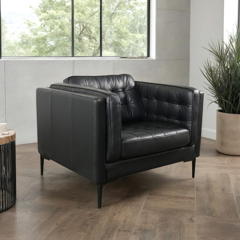  black leather   