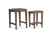  brown occasional tables all   