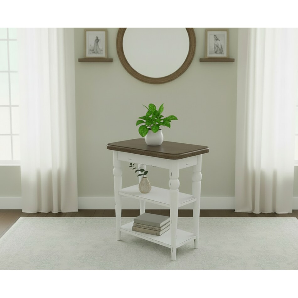  white occasional tables all   
